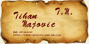 Tihan Majović vizit kartica
